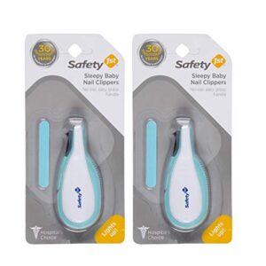 Safety 1st Sleepy Baby Nail Clipper With Built-in LED Light 2 Pack, Colors May Vary