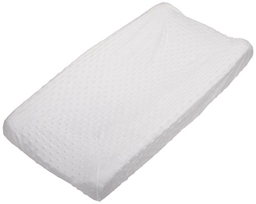 Rumble Tuff Minky Dot Changing Pad Cover, White,Compact