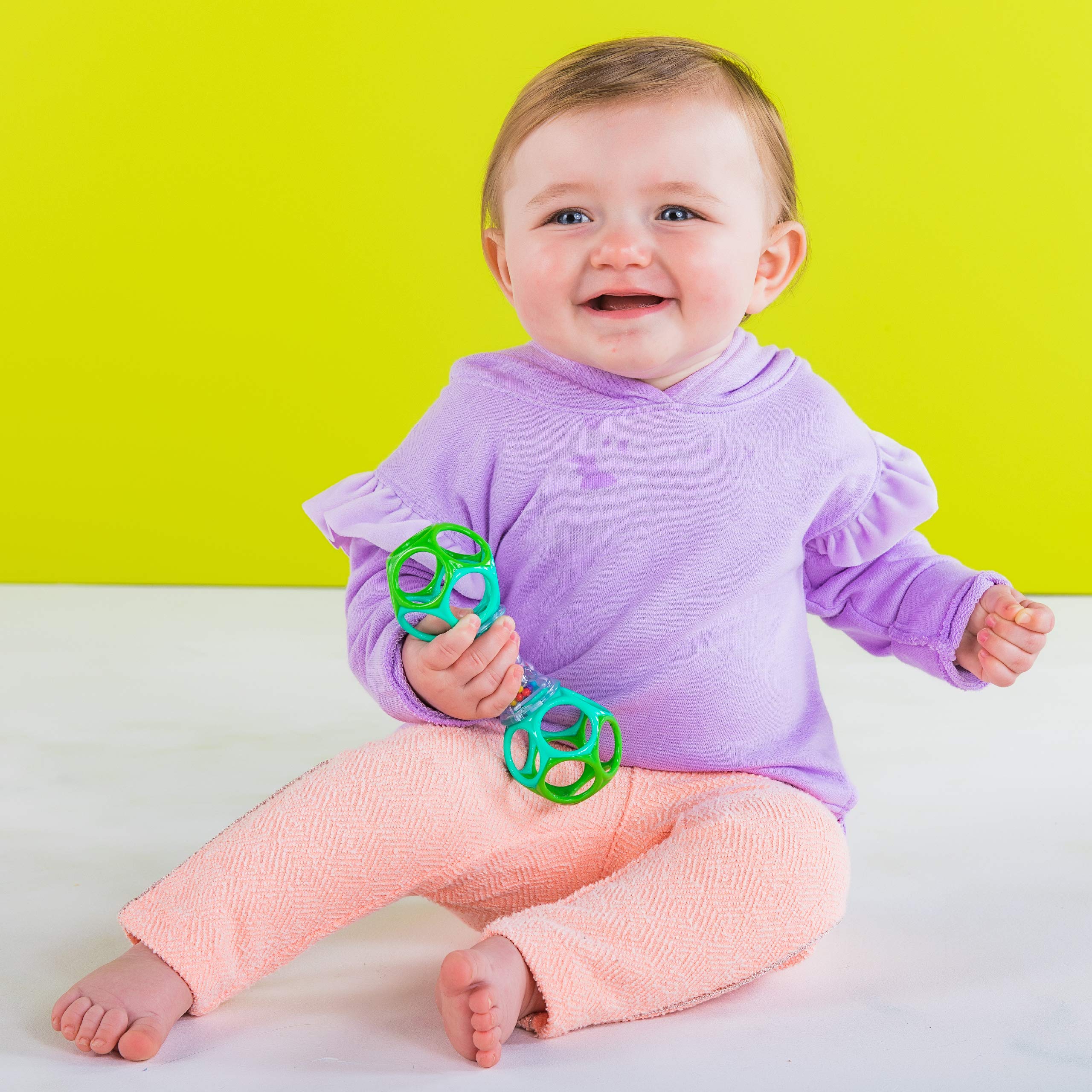 Bright Starts Oball Shaker Rattle Toy, Ages Newborn +