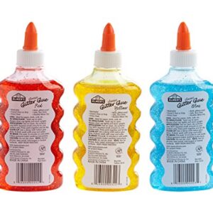 Elmer's Classic Glitter Glue, 6 Ounces, Assorted Primary Colors, Set of 3 - E317