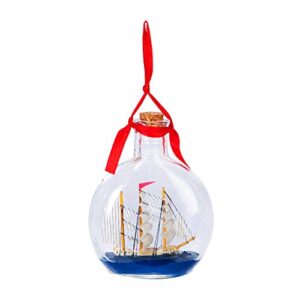 beachcombers boat in a bottle christmas xmas ornament multi