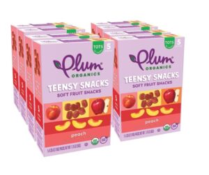 plum organics | teensy fruit snacks | organic toddler & kids snacks | peach | 0.35 ounce snack (40 total) packaging may vary