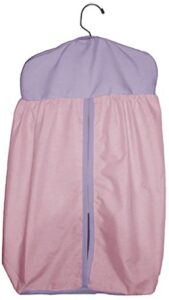 baby doll bedding solid two tone diaper stacker, pink/lavander