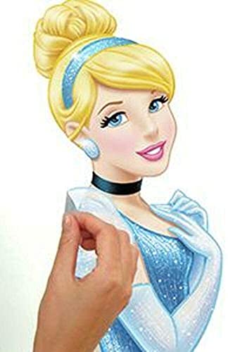 RoomMates RMK1957GM Disney Princess Cinderella Glamour Peel and Stick Giant Wall Decal,Blue