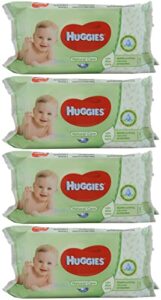 huggies baby wipes natural care with aloe vera, 56 count (pack of 4)