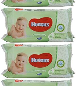 Huggies Baby Wipes Natural Care with Aloe Vera, 56 Count (Pack of 4)