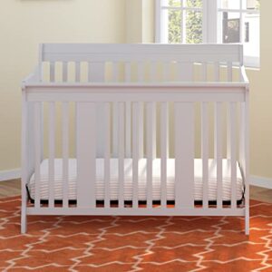 Storkcraft Tuscany 4-in-1 Convertible Crib, White, Easily Converts to Toddler Bed, Day Bed or Full Bed, 3 Position Adjustable Height Mattress (Mattress Not Included) ,White, Crib