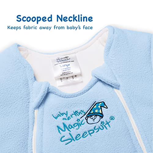 Baby Merlin's Magic Sleepsuit - Microfleece Baby Transition Swaddle - Baby Sleep Suit - Blue - 3-6 Months