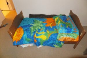 everything kids 4 piece toddler bedding set, dinosaurs