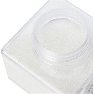 Sulyn Extra Fine Crystal Diamond Glitter Stacker Jar, 2 Ounces, Non-Toxic, Stackable and Reusable Jar, Multiple Slot Openings for Easy Dispensing and Mess Reduction, SUL50860,1 Pack , White