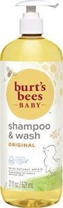 burt's bees baby shampoo & wash, tear free soap, natural baby care, original, 21 ounce (packaging may vary)