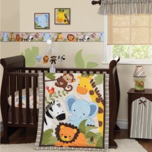 Bedtime Originals Jungle Buddies Sheet, Brown/Yellow