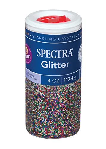 Spectra Arts & Crafts Glitter, Multi-Color, 4 oz., 1 Jar