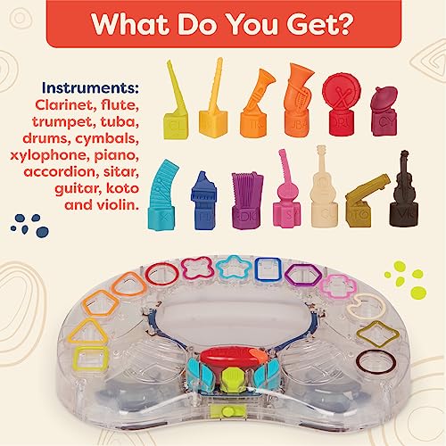 B. toys by Battat B. Symphony Musical Toy Orchestra for Kids – 13 Musical Instruments for Classical Music for Babies and Toddlers – Interactive Kids Music Toys with Lights and 15 Songs , White