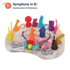 B. toys by Battat B. Symphony Musical Toy Orchestra for Kids – 13 Musical Instruments for Classical Music for Babies and Toddlers – Interactive Kids Music Toys with Lights and 15 Songs , White