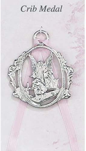 McVan Inc. Guardian Angel Crib Medal Pink - Décor Gift Religious PW6-P-MCVAN