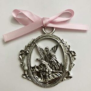 McVan Inc. Guardian Angel Crib Medal Pink - Décor Gift Religious PW6-P-MCVAN