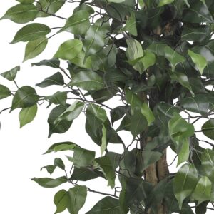 Nearly Natural 3' Ficus Silk Artificial Trees, 36in, Green
