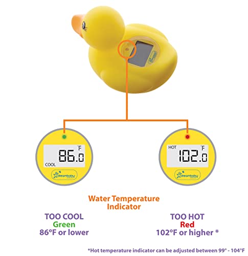 Dreambaby Baby Bath & Room Thermometer - Floating Toy Temperature Safety Monitor - Yellow Duck