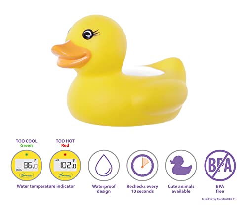 Dreambaby Baby Bath & Room Thermometer - Floating Toy Temperature Safety Monitor - Yellow Duck