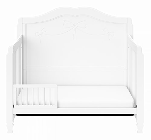 Storkcraft Princess 5-in-1 Convertible Crib (White) – GREENGUARD Gold Certified, Converts to Toddler Bed and Full-Size Bed, Classic Baby Crib for Girls Nursery, Fits Standard Full-Size Crib Mattress