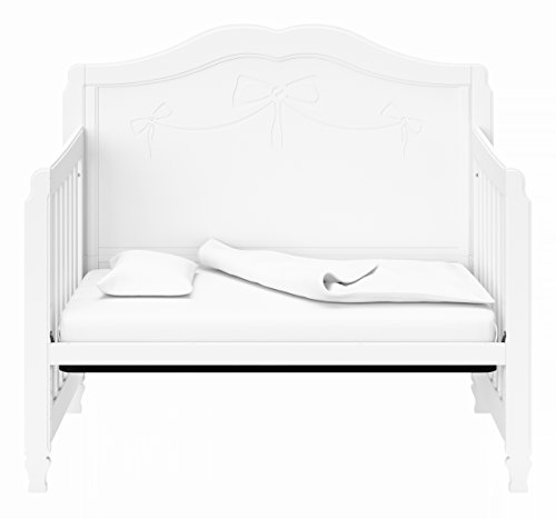 Storkcraft Princess 5-in-1 Convertible Crib (White) – GREENGUARD Gold Certified, Converts to Toddler Bed and Full-Size Bed, Classic Baby Crib for Girls Nursery, Fits Standard Full-Size Crib Mattress