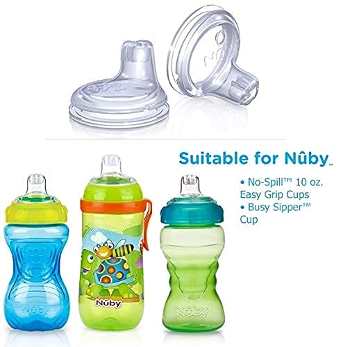 Nuby 6 Pack Replacement Silicone Spouts for the Nuby No Spill Easy Grip Cup