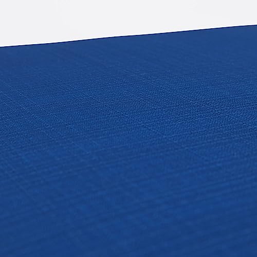 Pillow Perfect Fresco Solid Indoor/Outdoor Wicker Patio Seat Cushion Reversible, Weather and Fade Resistant, Round Corner - 19" x 19", Blue, 2 Count