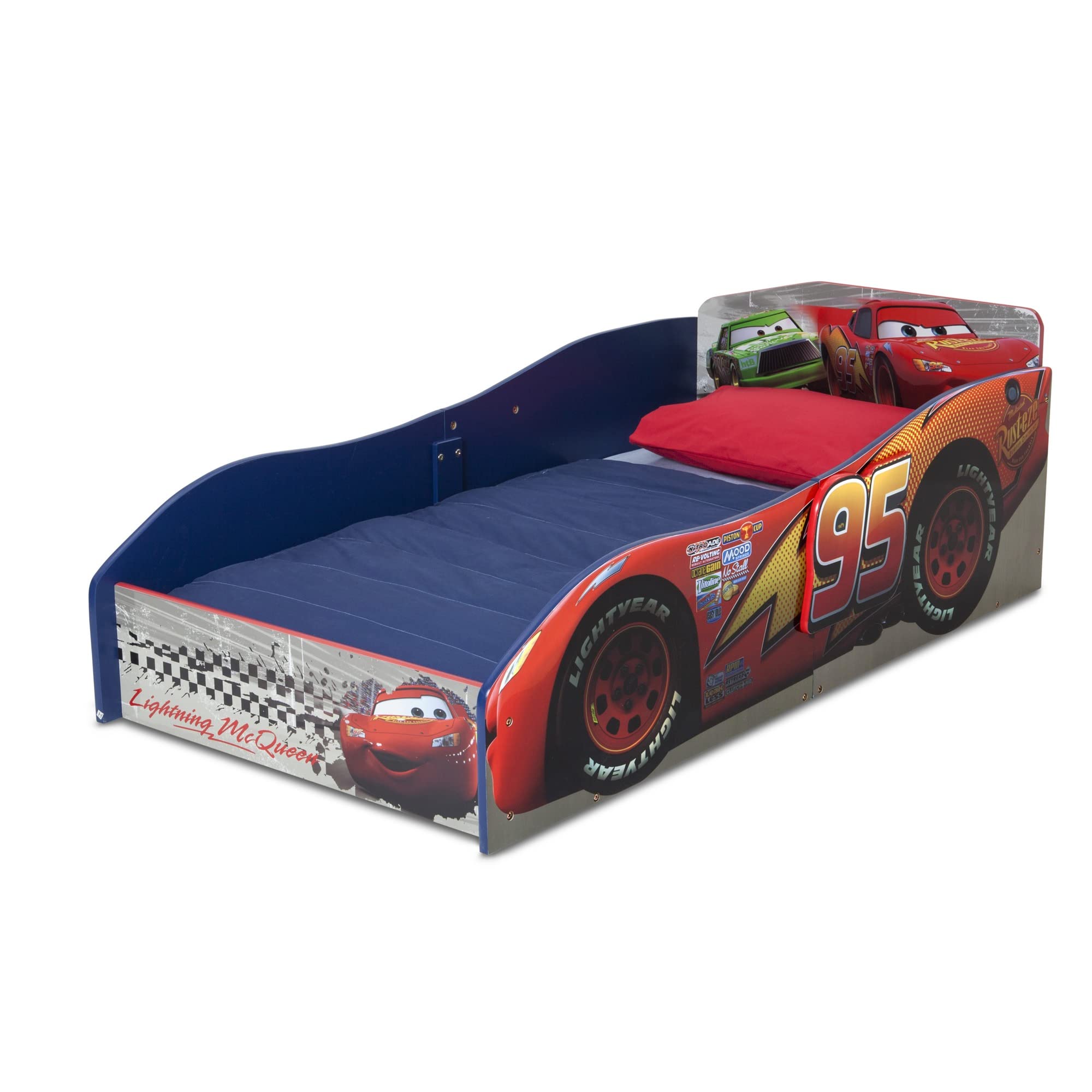 Delta Children Wood Toddler Bed - Greenguard Gold Certified, Disney/Pixar Cars