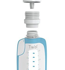 Kiinde Twist Pouch Direct-Pump Direct-Feed Twist Cap Breast Milk Storage Bag for Pumping, Freezing, Heating and Feeding, Pre-Sterilized, Breast Feeding Essentials, 6 Ounce, Pack of 20