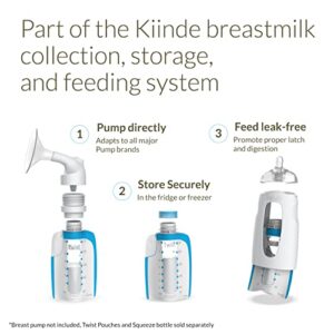 Kiinde Twist Active-Latch Nipples for Breast Milk, Discourages Lazy Latching, Seamless Transition Between Bottle and Breast, Helps Relieve Colic - Slow Flow (2 Pack)