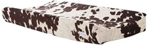 western cowboy changing pad cover super soft brown cowhide