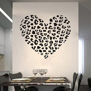 23.6" x 25.6" cheetah spot print heart wall sticker decal for home decor nursery kids room removable quote vinyl wall decals stickers