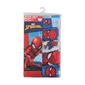 Marvel Little Boys' Spiderman 5 Pack Brief, Assorted, 6