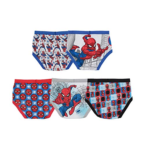 Marvel Little Boys' Spiderman 5 Pack Brief, Assorted, 6