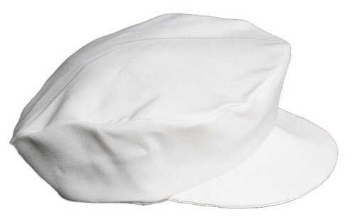 Boys White Special Occasion Cabbie Captains Baby Hat - Size XL