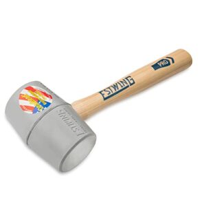 ESTWING Deadhead Rubber Mallet - 12 oz No-Mar Hammer with Bounce Resistant Head & Hickory Wood Handle - DH-12N