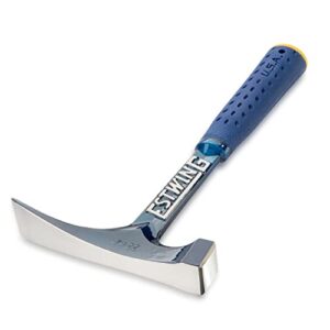 ESTWING Bricklayer's/Mason's Hammer - 22 oz Masonry Tool with Forged Steel Construction & Shock Reduction Grip - E6-22BLC
