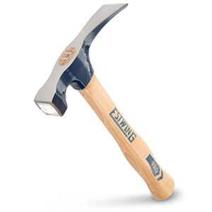 estwing ew6-21bl 21 oz bricklayer hammer with wooden handle , blue