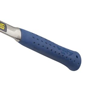 ESTWING Ball-Peen Hammer - 24 oz Metalworking Tool with Forged Steel Construction & Shock Reduction Grip - E3-24BP