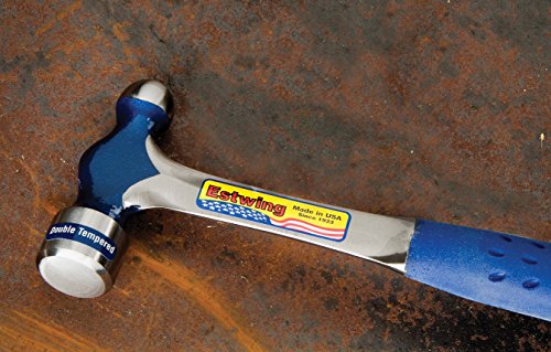 ESTWING Ball-Peen Hammer - 24 oz Metalworking Tool with Forged Steel Construction & Shock Reduction Grip - E3-24BP