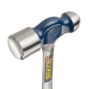 ESTWING Ball-Peen Hammer - 24 oz Metalworking Tool with Forged Steel Construction & Shock Reduction Grip - E3-24BP