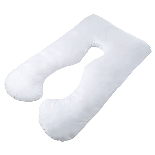 Pregnancy Pillow, Full Body Maternity Pillow with Contoured U-Shape by Bluestone, Back Support 60 x 35 x 7"