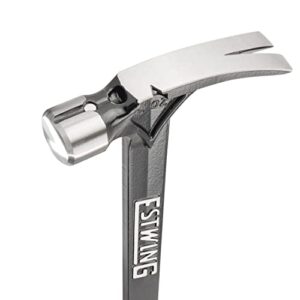 ESTWING Ultra Series Hammer - 15 oz Rip Claw Framer with Smooth Face & Genuine Leather Grip - E15S