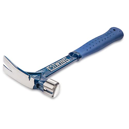 ESTWING Ultra Series Hammer - 15 oz Short Handle Rip Claw with Smooth Face & Shock Reduction Grip - E6-15SR