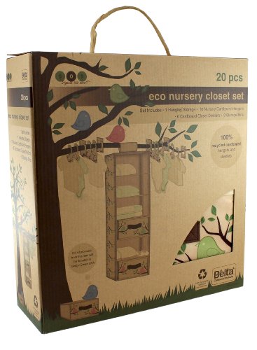 DELTA Eco Nursery Closet Set 20-Pieces - Green