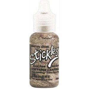 ranger sgg38467 stickles glitter glue, needle tip applicator, mercury glass, 0.5 ounces, multicolor