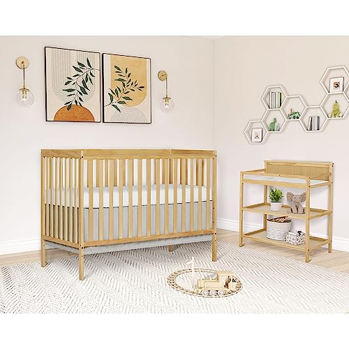 Dream On Me Synergy 5-In-1 Convertible Crib In Natural, Greenguard Gold Certified