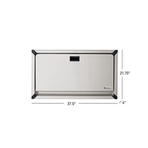 Foundations Stainless Steel Framed Horizontal Baby Changing Station, Recessed (100SSC-R)