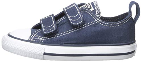 Converse Baby Boys Chuck Taylor All Star 2V Low Top Sneaker, Navy/White, 7 Infant